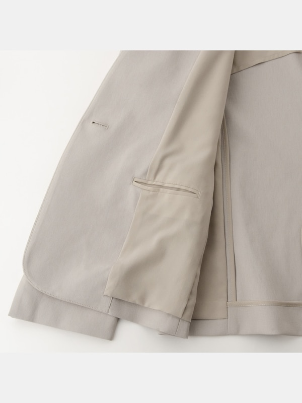 リネンブレンドカラーレスジャケット