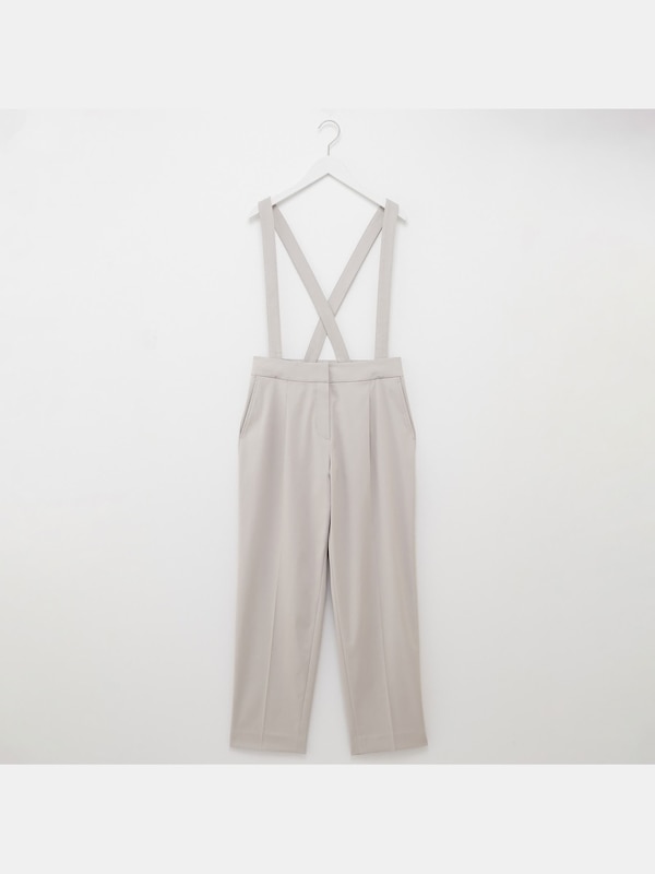 リネンブレンドサスペンダーパンツ