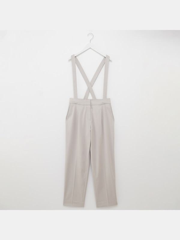 リネンブレンドサスペンダーパンツ