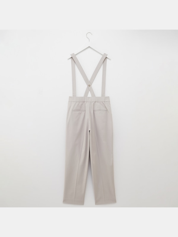 リネンブレンドサスペンダーパンツ