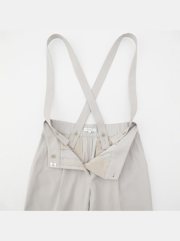 リネンブレンドサスペンダーパンツ