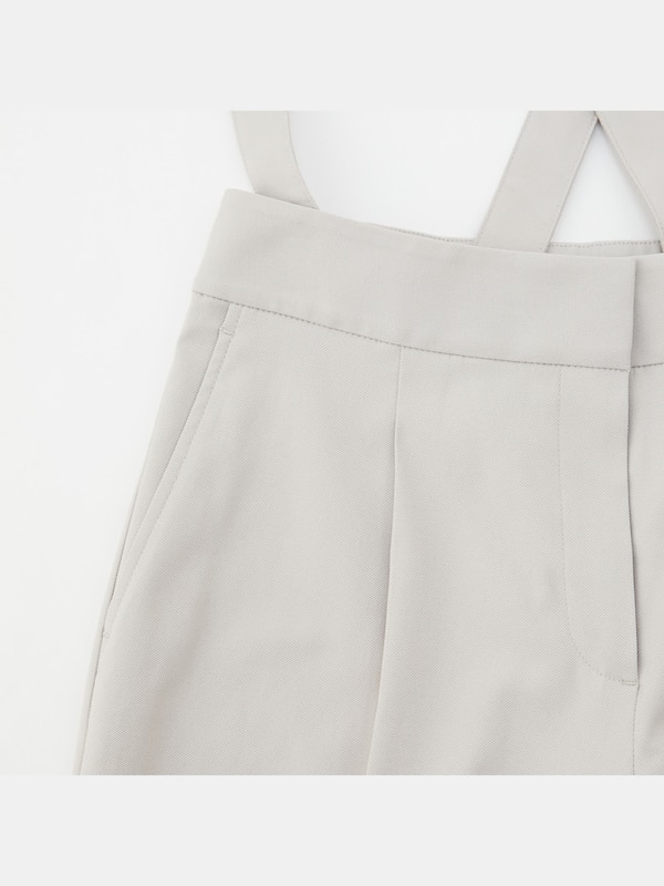 リネンブレンドサスペンダーパンツ