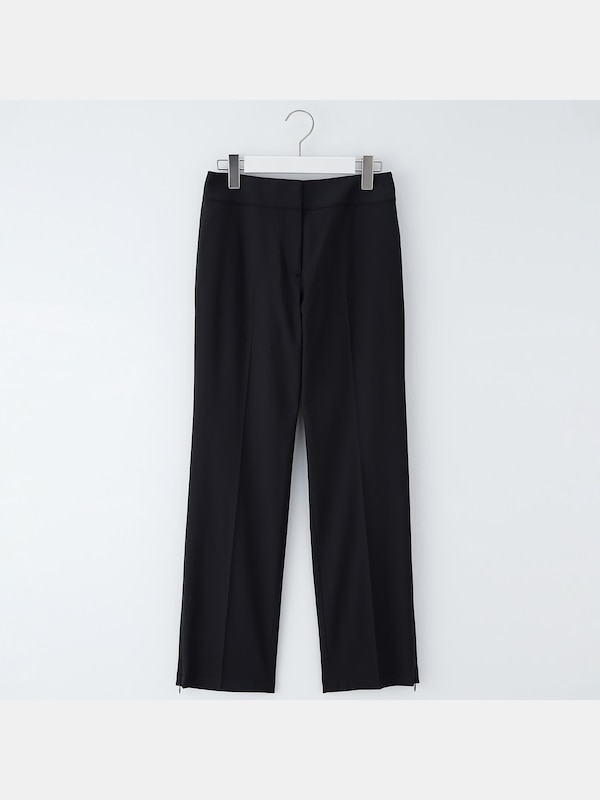 リネンブレンドスリットパンツ