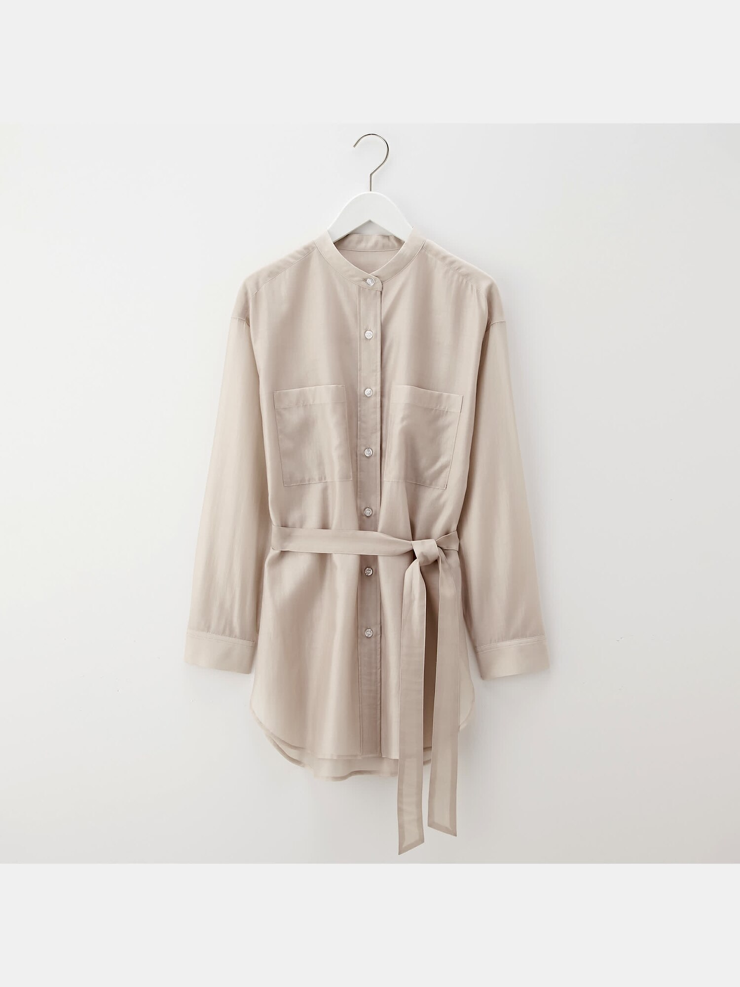 PLST(プラステ)公式 | シアーバンドカラーロングシャツ（長袖）