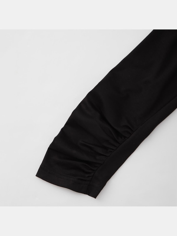 グロスジャージーギャザースリーブTシャツ