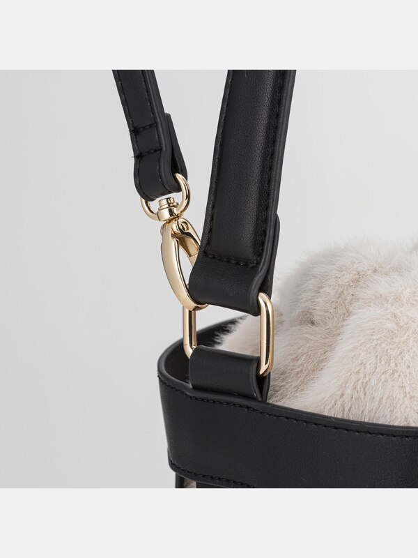 メッシュフェイクファーバケットバッグ