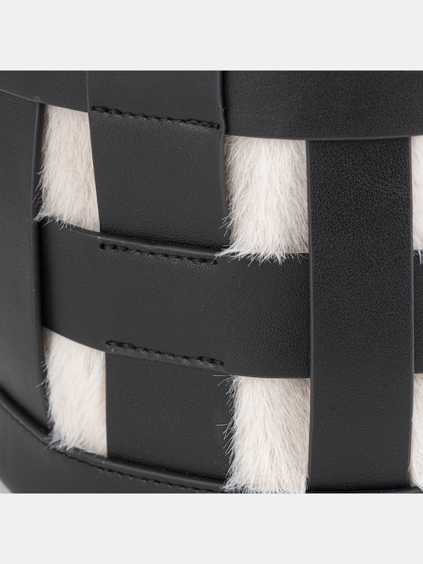 メッシュフェイクファーバケットバッグ