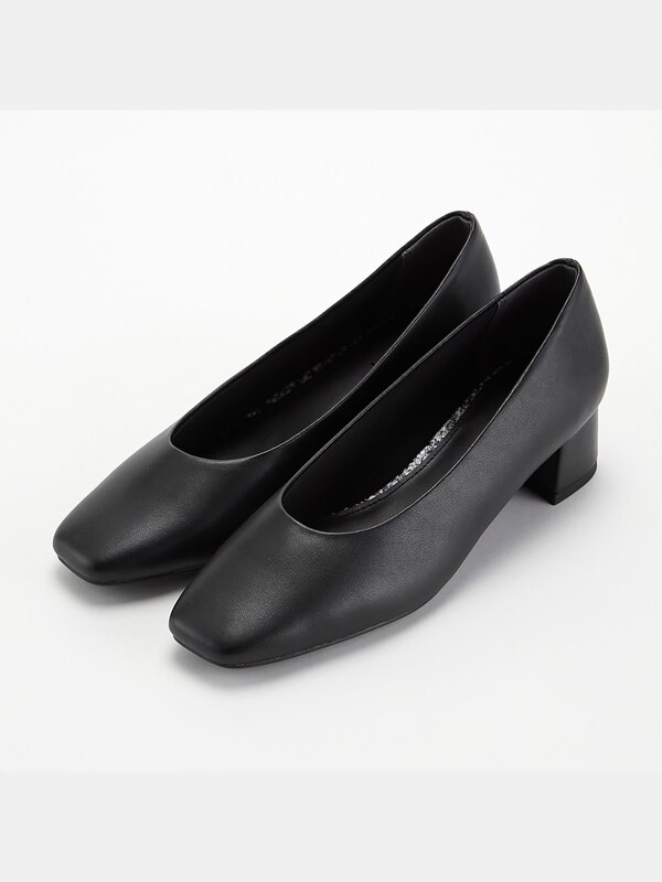 はたラクシューズチャンキーヒールパンプス