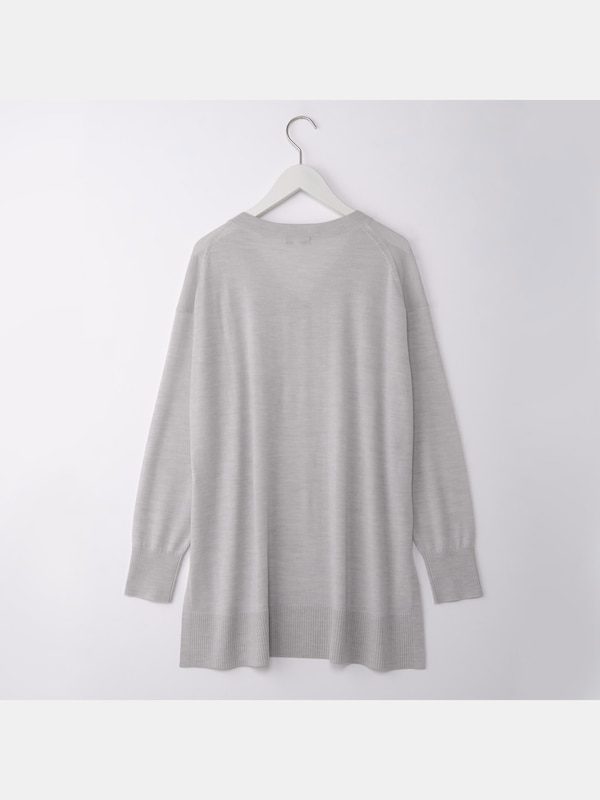 エクストラファインメリノシルクVネックセーター