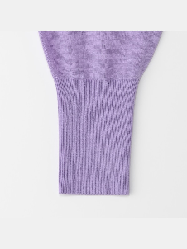 エクストラファインメリノシルクパフスリーブセーター