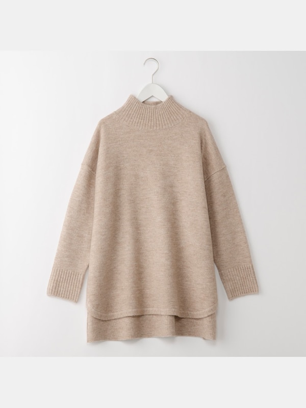 ウールブレンドポンチョセーター