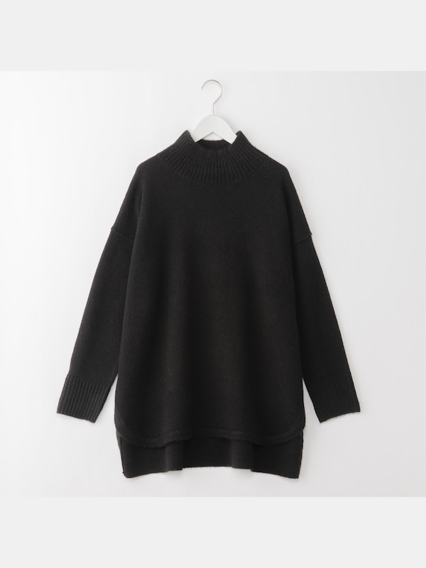 ウールブレンドポンチョセーター