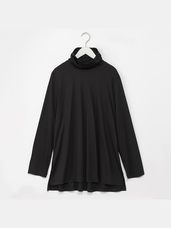 グロスジャージータートルネックTシャツ