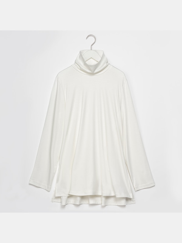 グロスジャージータートルネックTシャツ