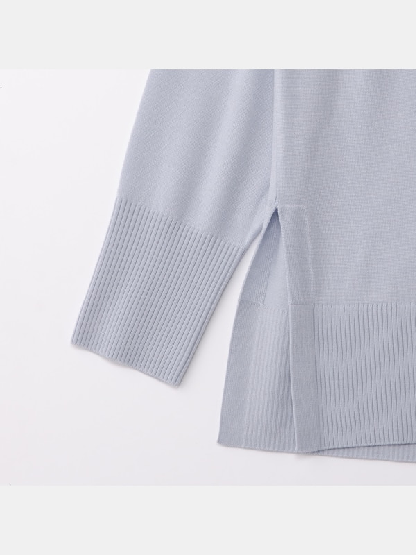 エクストラファインメリノシルクVネックリラックスカーディガン