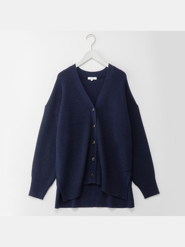 ウールブレンドビッグカーディガン