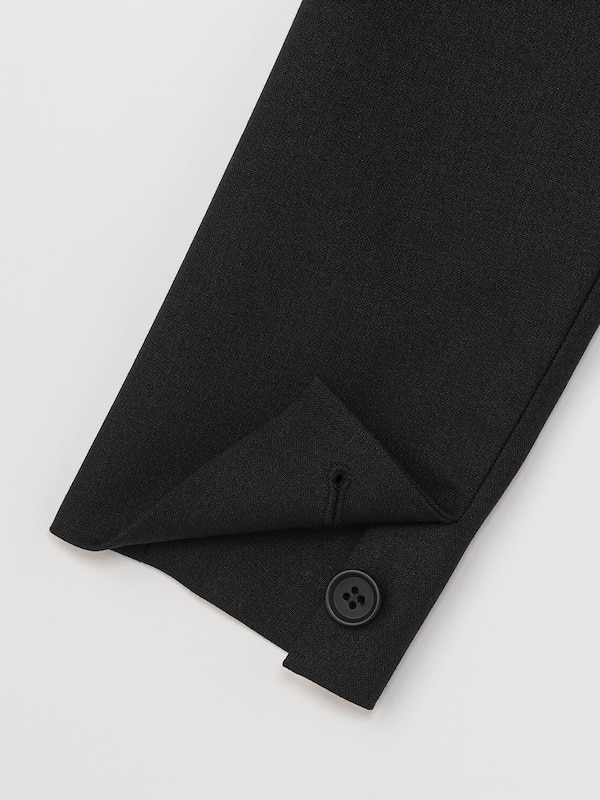 ブラッシュドバックカラーレスジャケット