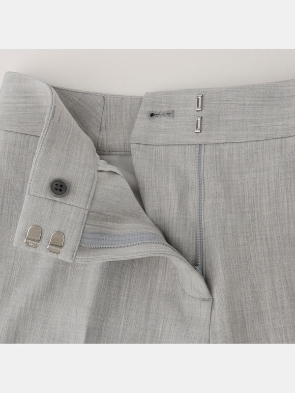 【丈長め】PLUS STYLE スティックパンツ（ウールブレンドウォームリザー ブ）