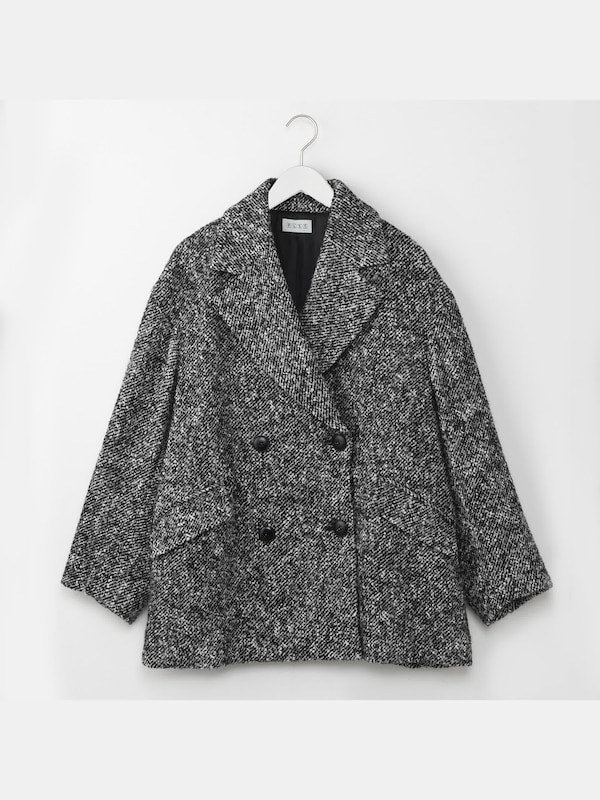 ツイードハーフコート