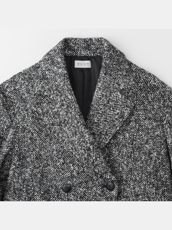 ツイードハーフコート