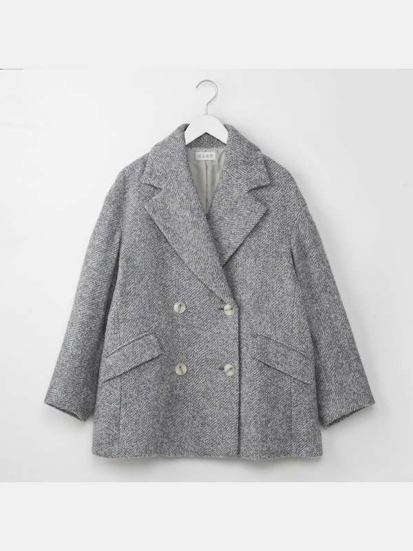 ツイードハーフコート