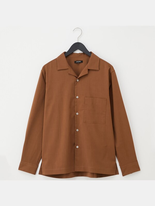 トロピカルクロスオープンカラーシャツ