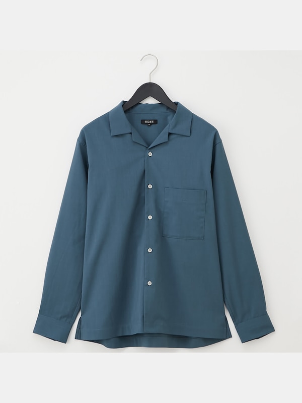 トロピカルクロスオープンカラーシャツ