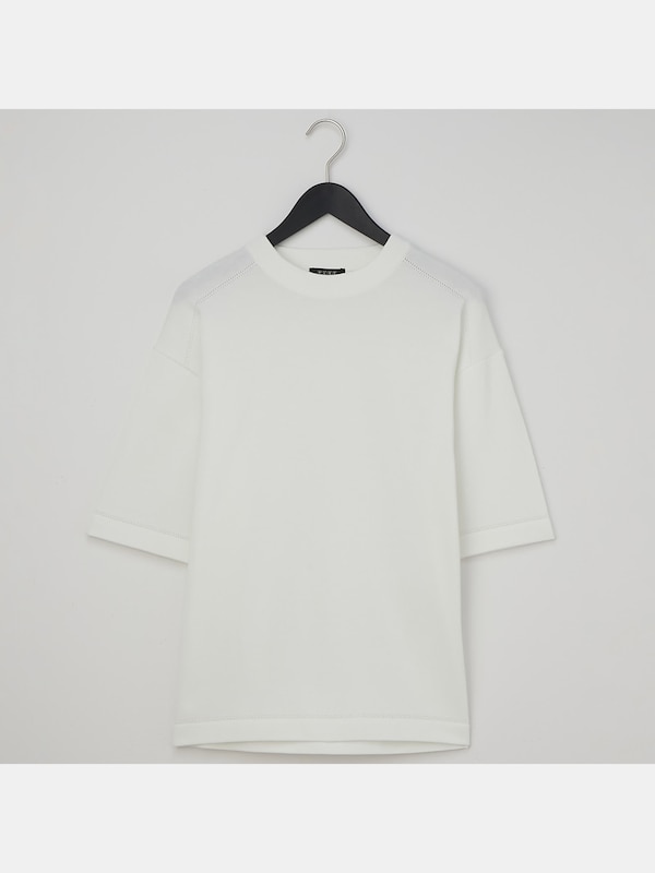 オーバーサイズウォッシャブルニットTシャツ（半袖）