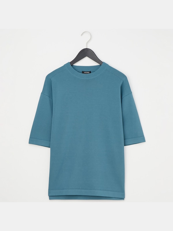 オーバーサイズウォッシャブルニットTシャツ（半袖）