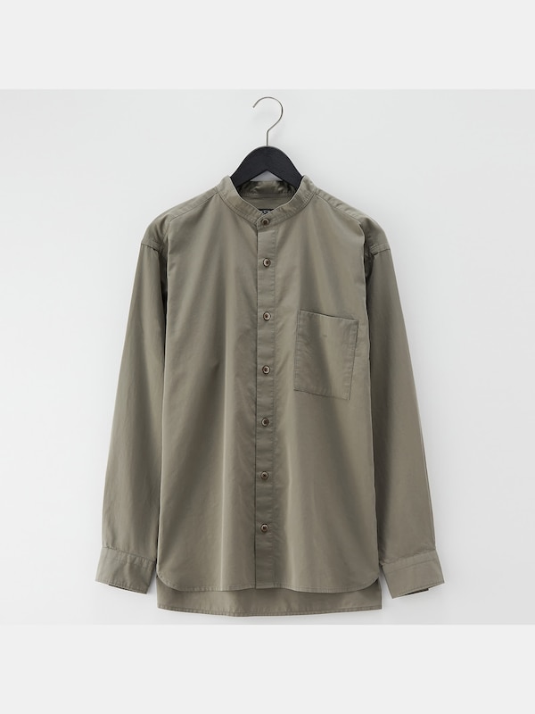 サテンバンドカラーオーバーサイズシャツ