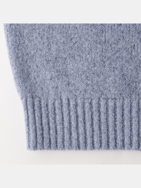 スラブカシミヤクルーネックセーター