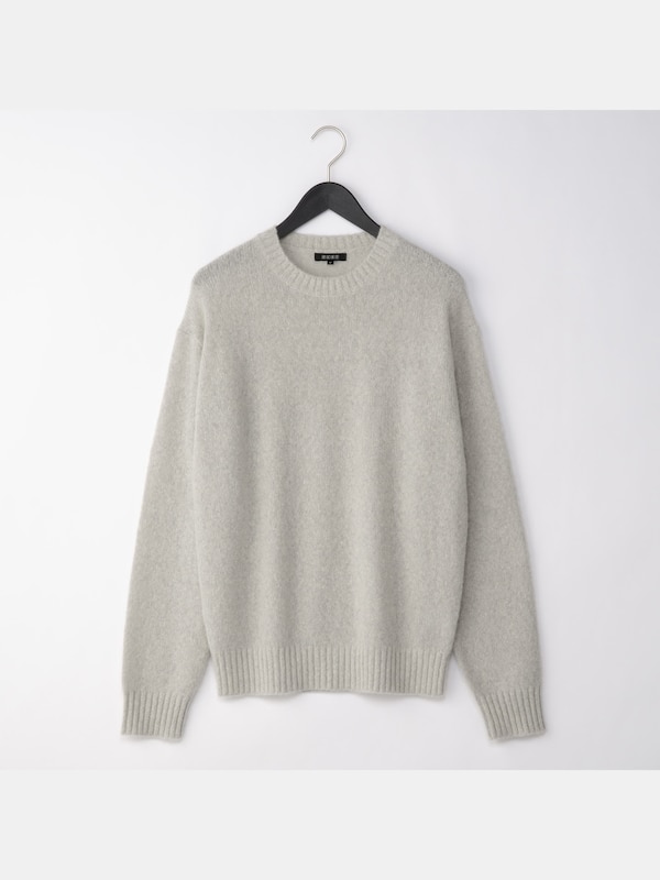 スラブカシミヤクルーネックセーター