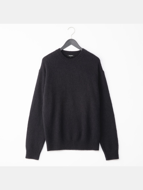 スラブカシミヤクルーネックセーター