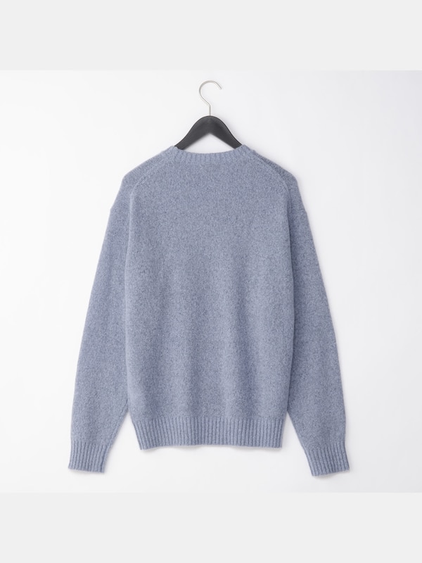 スラブカシミヤクルーネックセーター