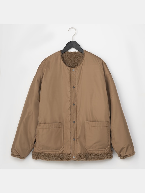 ボアフリースノーカラーカーディガン