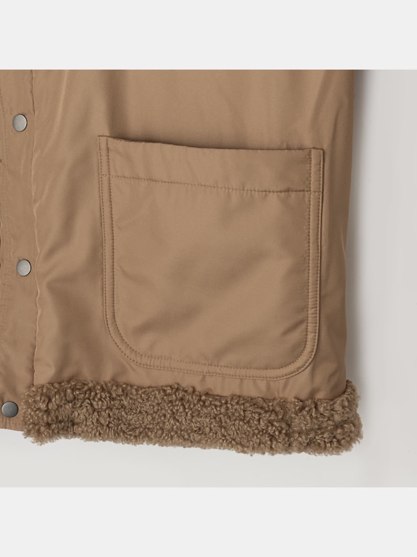 ボアフリースノーカラーカーディガン