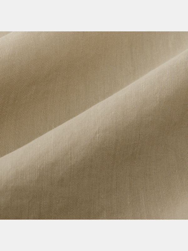 リネンブレンドシャツワンピース （長袖）