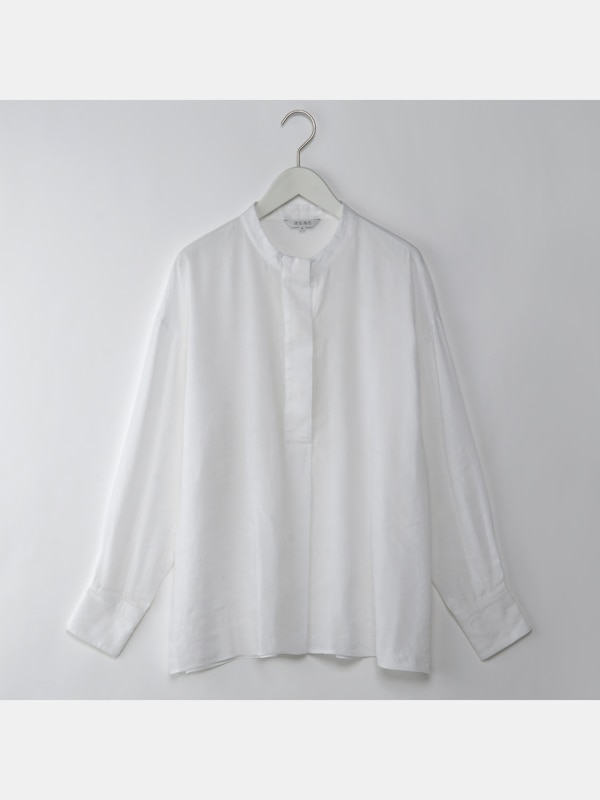 リネンブレンドスキッパーシャツ （長袖）