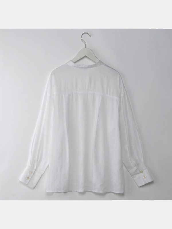 リネンブレンドスキッパーシャツ （長袖）