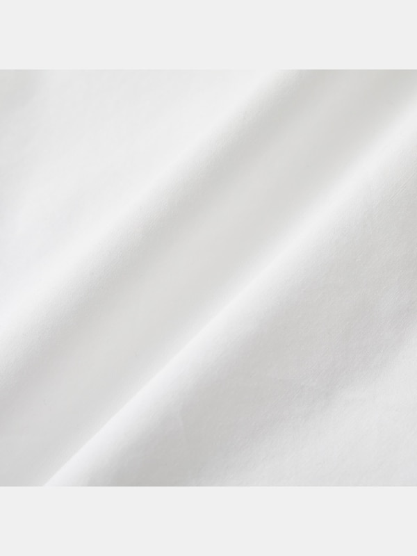 コットンブレンドボリュームスリーブブラウス