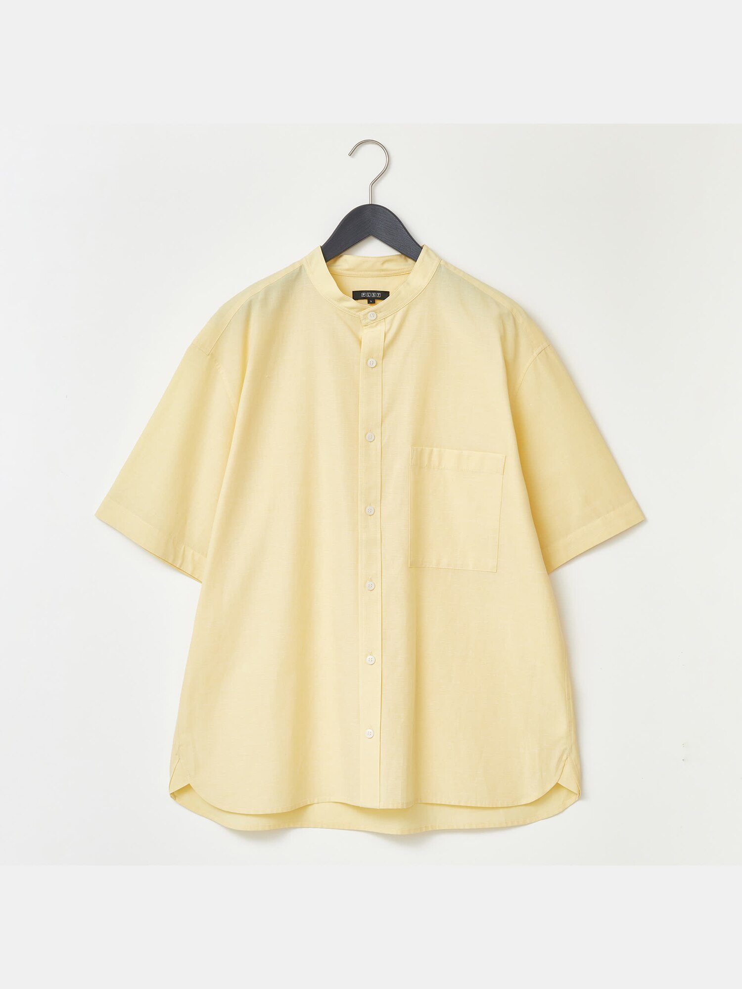 PLST(プラステ)公式 | リネンブレンドバンドカラーシャツ （半袖）