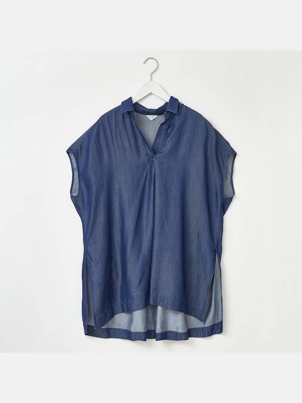 ライトデニムオーバーサイズシャツ （半袖）