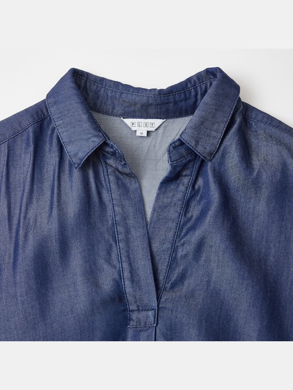 ライトデニムオーバーサイズシャツ （半袖）