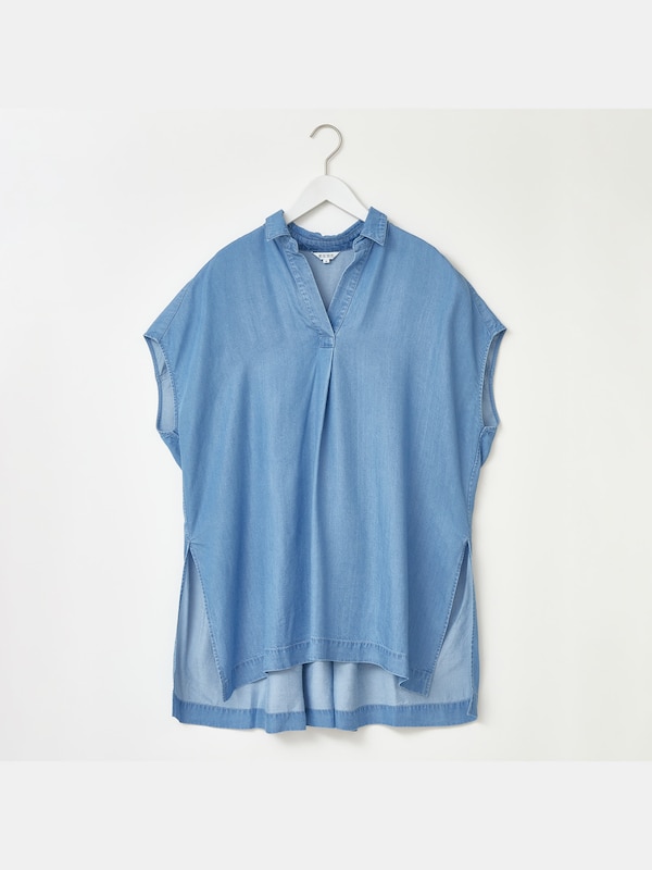 ライトデニムオーバーサイズシャツ （半袖）