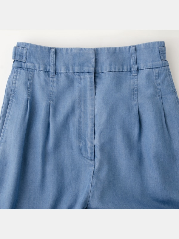 ライトデニムワイドレッグパンツ