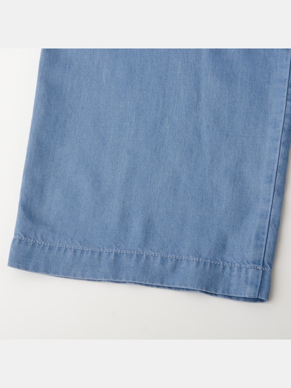 ライトデニムワイドレッグパンツ