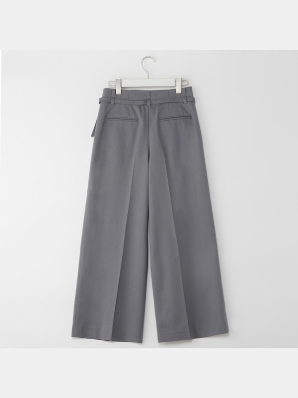 レーヨンリネンストレッチワイドアンクルパンツ