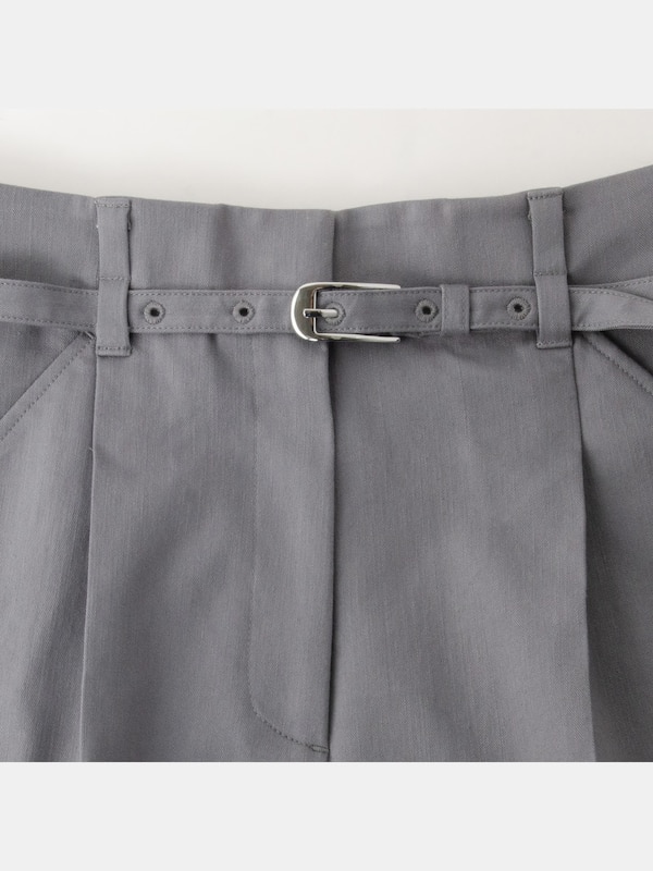 レーヨンリネンストレッチワイドアンクルパンツ