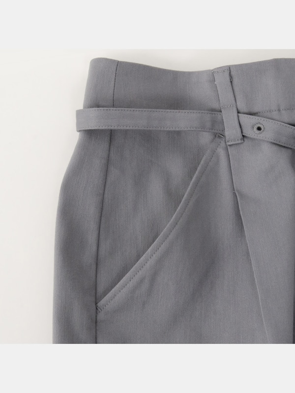 レーヨンリネンストレッチワイドアンクルパンツ