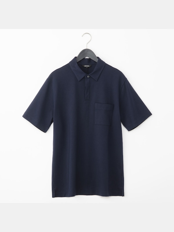 ストレッチコットンブレンドポロシャツ